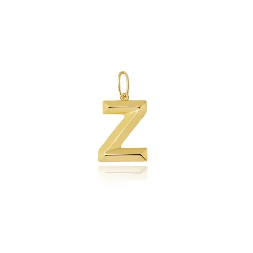 9ct Yellow Gold Initial Pendant Z 11 x 13.6mm
